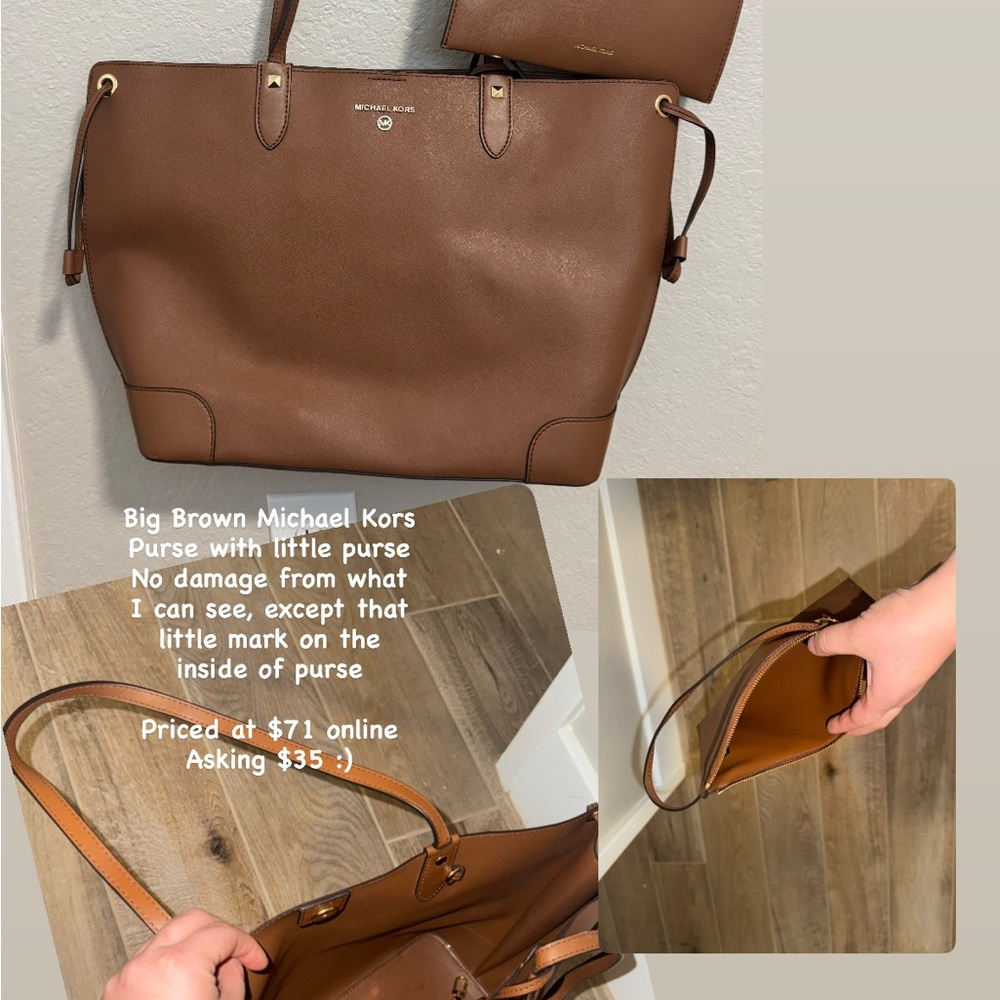 Michael Kors Tan Tote with Matching Pouch